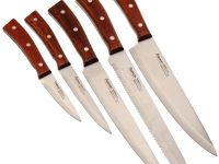Набор из 5 кухонных ножей Fissman Maximus в деревянной подставке