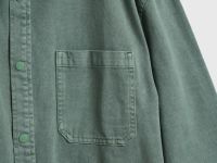 Рубашка из хлопкового твила, Зеленый