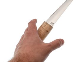 Кованый нож Северный малый, сталь 95Х18, карельская береза