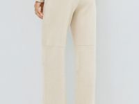 Прямые брюки из искусственной замши, Бежевый