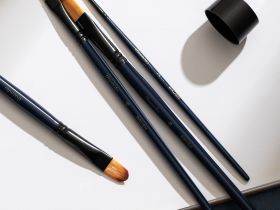 Набор кистей синтетика мягкая Finenolo 6 шт (круглая №2, плоские №6, 8, овальные №6, 8, 10) в блисте