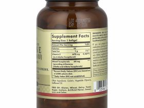 Solgar, Витамин Е природного происхождения, 670 мг (1000 МЕ), 100 мягких желатиновых капсул