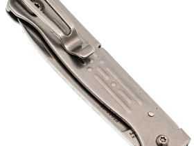 Складной нож Sanrenmu PT611-SF, сталь 12C27, рукоять нержавеющая сталь, серый