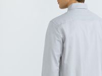 Рубашка из ткани шамбре, Серый