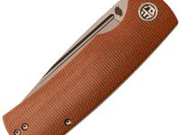 Складной нож Petrified BELUGA PFP01KMP, сталь K110, рукоять Brown Micarta