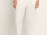 Брюки прямого кроя с добавлением льна