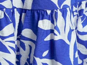 Платье из вискозы со спущенными плечами, Синий