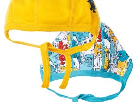 Чепчик детский трикотажный для мальчиков, 2 шт в комплекте