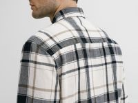 Рубашка в клетку из хлопка, Белый