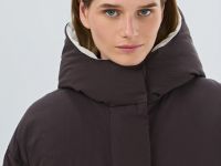 Утеплённая куртка с капюшоном, Коричневый