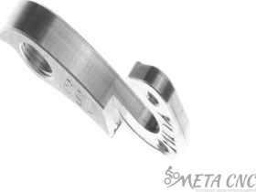 Держатель заднего переключателя "петух" Meta №153 фрезерованный (серебристый)