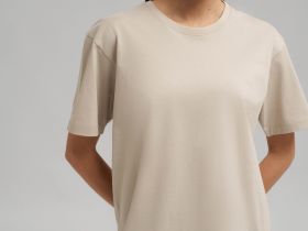Футболка свободного кроя из мерсеризованного хлопка