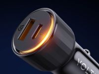 Автомобильное зарядное устройство VOLTME Cazo USB-A+USB-C, 48Вт, черный черный