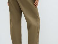 Брюки из твила, Бежевый