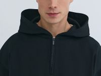 Толстовка с капюшоном на молнии, Черный