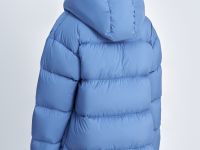 Стеганый пуховик с воротником-стойкой