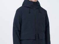 Утеплённая парка с накладными карманами, Синий