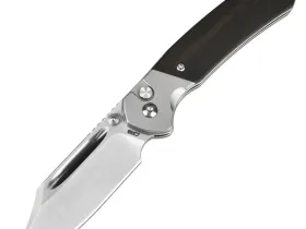 Складной нож CJRB Pyrite Bowie, сталь AR-RPM9, рукоять Ebony wood