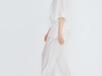 Брюки из полупрозрачной ткани, Белый