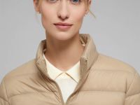 Стеганый пуховик с натуральным пухом