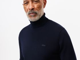 Мужская водолазка Lacoste из мериносовой шерсти