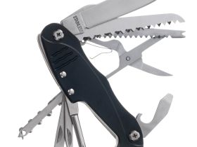 Нож перочинный Stinger 96 мм, 15 функций, черный, в блистере