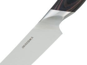 Нож кухонный универсальный Okroshka Truffle 15.2 см, сталь 9cr18mov, рукоять Pakka Wood