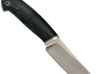 Шкуросъёмный нож Кайман, сталь PGK , рукоять мельхиор, стабилизированная карельская береза