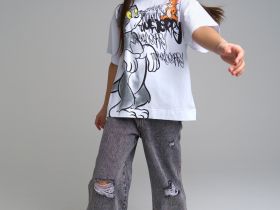 Фуфайка трикотажная для девочек (футболка)