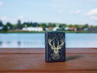 Зажигалка ZIPPO Deer с покрытием Black Matte, латунь/сталь, черная, матовая