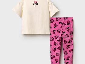 Комплект трикотажный для девочек: фуфайка (футболка), брюки (легинсы)