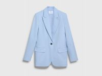 Однобортный жакет из поливискозы, Голубой
