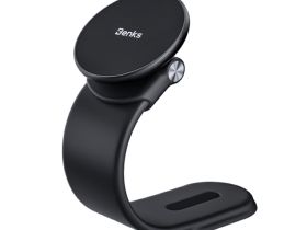 Автомобильный держатель Benks CZ08 Magsafe Anti-Vibration Foldable Mount 15W на приборную панель (черный)