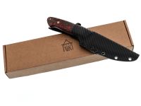 Нож Стрела, сталь Elmax, рукоять карбон, черно-красный