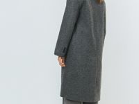 Длинное двубортное пальто, Серый