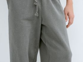 Широкие трикотажные брюки для девочек, Серый