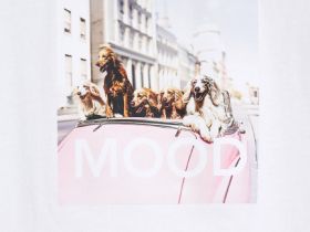 Футболка оверсайз с принтом, Белый