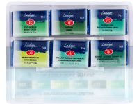 Набор акварели "Ладога" Цвета зеленого спектра 6 шт х 2,5 мл, в пластиковом коррексе