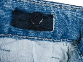 Брюки текстильные джинсовые для девочек