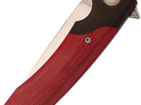 Складной нож Maxace Goliath Red, сталь Bohler K110, рукоять G10 красный/темный больстер