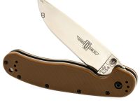 Нож складной Ontario RAT-1, сталь Aus-8, Satin, рукоять термопластик GRN, brown