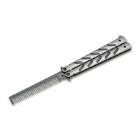 Тренировочный складной нож балисонг - расческа Boker Balicomb, сталь 420, рукоять нержавеющая сталь