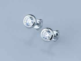 Пусеты из белого золота э4712пс02210888