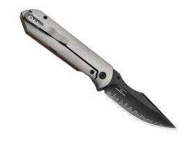 Складной нож Kizer Harpoon Fold, сталь ламинат, рукоять титан/микарта, коричневый