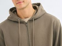 Толстовка на молнии с капюшоном, Коричневый