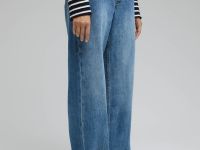 Широкие джинсы с высокой посадкой