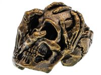 Бусина для темляка "Череп с руками", латунь