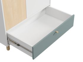 Распашной шкаф Дикинс 2-85x190 Береза/Серо-зеленый