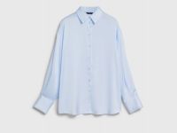 Блузка из сатина, Голубой