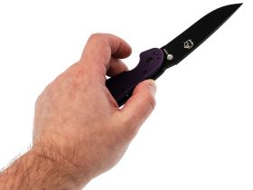 Складной нож Steelclaw Крыса Black сталь AUS-8, рукоять фиолетовый G10